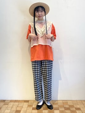 「アイテム（バレエシューズ）」を使った、Iwaさん（レディース・160cm）の春コーディネート