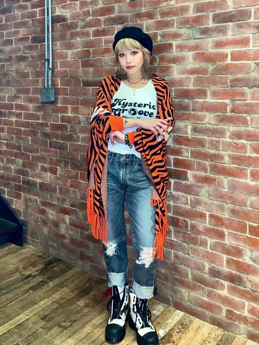 HG DELIGHTジャカード ショールカーディガン