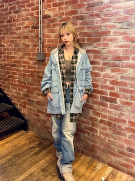 「シャツ 」｜「アイテム（ブルゾン）」を使った、k_n_e0819さん（レディース・158cm）の秋コーディネート