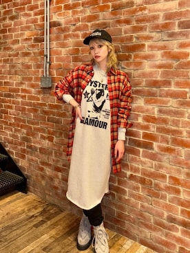 「シャツ 」｜「アイテム（帽子）」を使った、k_n_e0819さん（レディース・158cm）の秋コーディネート