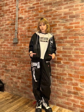 「ナイロンパンツ」｜「アイテム（ブルゾン）」を使った、k_n_e0819さん（レディース・158cm）の春コーディネート