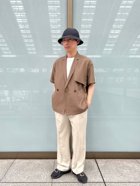 「A + TOKYO（エープラストウキョウ）のアイテム（セットアップ）」を使った、soichiro0838さん（メンズ・172cm）の夏コーディネート