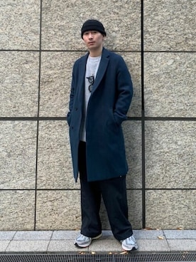 「アイテム（チェスターコート、その他）」を使った、soichiro0838さん（メンズ・172cm）の秋コーディネート