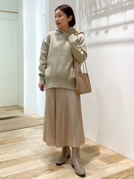 「human woman（ヒューマンウーマン）の◆オリジナルショートブーツ（ブーツ）」を使った、sayakaさん（レディース・153cm）の冬コーディネート