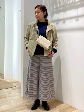 「human woman（ヒューマンウーマン）の◆オリジナルショートブーツ（ブーツ）」を使った、sayakaさん（レディース・153cm）の冬コーディネート