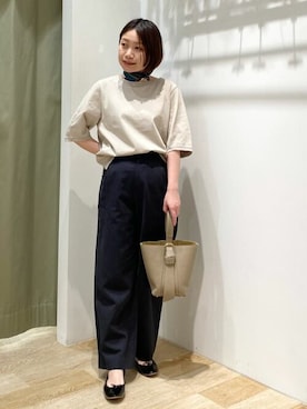 「アイテム（バンダナ/スカーフ）」を使った、sayakaさん（レディース・153cm）の夏コーディネート