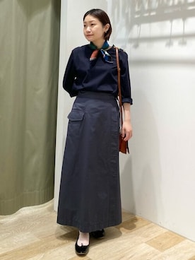 「アイテム（バンダナ/スカーフ）」を使った、sayakaさん（レディース・153cm）の夏コーディネート