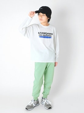 「アイテム（帽子）」を使った、GLAZOSさん（キッズ・145cm）の冬コーディネート