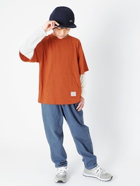 「アイテム（帽子）」を使った、GLAZOSさん（キッズ・145cm）の冬コーディネート