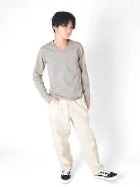 「アイテム（パンツ）」を使った、GLAZOSさん（キッズ・157cm）の冬コーディネート