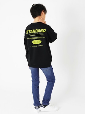 「アイテム（スウェット）」を使った、GLAZOSさん（キッズ・151cm）の冬コーディネート