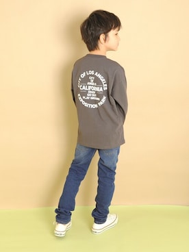 「バックプリント」｜GLAZOSさん（キッズ・134cm）の冬コーディネート