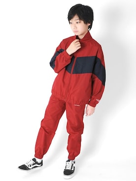 「GLAZOS（グラソス）のアイテム（ブルゾン）」を使った、GLAZOSさん（キッズ・150cm）の冬コーディネート