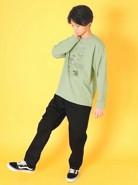 「アイテム（パンツ）」を使った、GLAZOSさん（キッズ・160cm）の春コーディネート