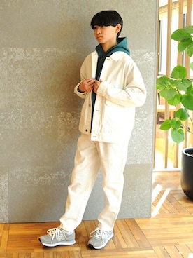 「GLAZOS（グラソス）のアイテム（ブルゾン）」を使った、GLAZOSさん（キッズ・158cm）の冬コーディネート