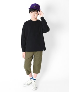 「アイテム（Tシャツ/カットソー）」を使った、GLAZOSさん（キッズ・150cm）の春コーディネート