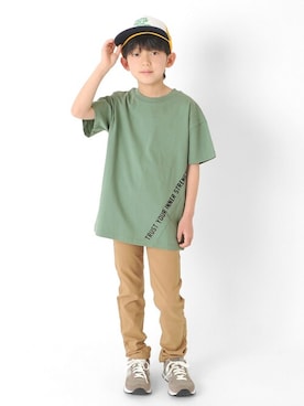 「アイテム（キャップ）」を使った、GLAZOSさん（キッズ・131cm）の春コーディネート