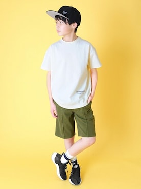 「アイテム（帽子）」を使った、GLAZOSさん（キッズ・145cm）の春コーディネート