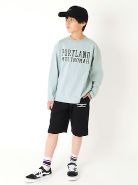 「アイテム（帽子）」を使った、GLAZOSさん（キッズ・145cm）の春コーディネート