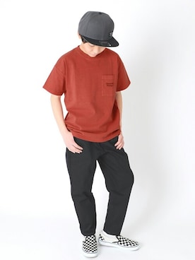 「アイテム（帽子）」を使った、GLAZOSさん（キッズ・145cm）の春コーディネート