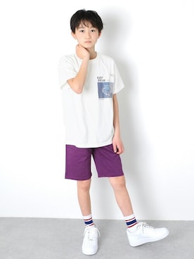 「アイテム（ソックス/靴下）」を使った、GLAZOSさん（キッズ・147cm）の春コーディネート