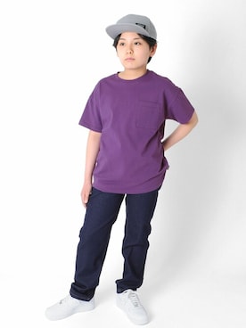 「アイテム（帽子）」を使った、GLAZOSさん（キッズ・145cm）の春コーディネート