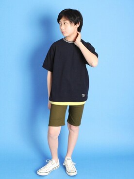 「アイテム（Tシャツ/カットソー）」を使った、GLAZOSさん（キッズ・150cm）の春コーディネート