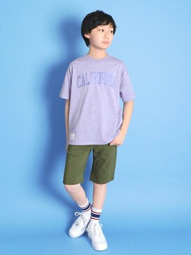 「アイテム（Tシャツ/カットソー）」を使った、GLAZOSさん（キッズ・150cm）の春コーディネート