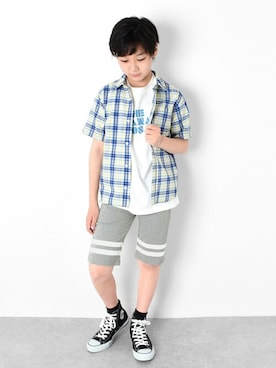 「アイテム（シャツ/ブラウス）」を使った、GLAZOSさん（キッズ・150cm）の春コーディネート