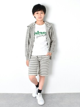 「アイテム（Tシャツ/カットソー）」を使った、GLAZOSさん（キッズ・150cm）の春コーディネート