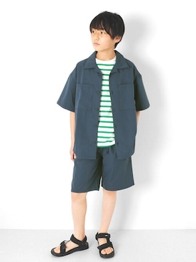 「アイテム（パンツ）」を使った、GLAZOSさん（キッズ・146cm）の夏コーディネート