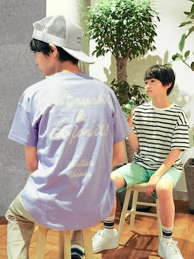 「アイテム（パンツ）」を使った、GLAZOSさん（キッズ・160cm）の夏コーディネート