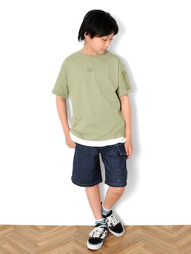 「アイテム（パンツ）」を使った、GLAZOSさん（キッズ・151cm）の夏コーディネート