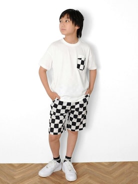 「アイテム（パンツ）」を使った、GLAZOSさん（キッズ・151cm）の夏コーディネート