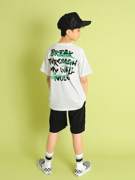 「アイテム（キャップ）」を使った、GLAZOSさん（キッズ・146cm）の夏コーディネート