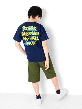 「バックプリント」｜GLAZOSさん（キッズ・151cm）の夏コーディネート