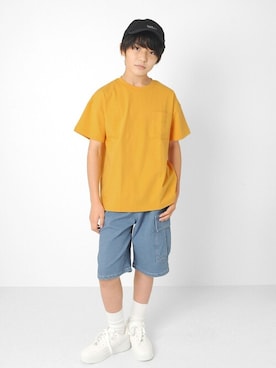 「アイテム（デニムパンツ）」を使った、GLAZOSさん（キッズ・149cm）の夏コーディネート