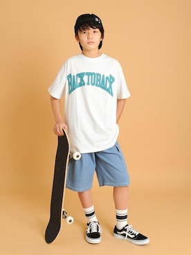 「アイテム（デニムパンツ）」を使った、GLAZOSさん（キッズ・149cm）の夏コーディネート