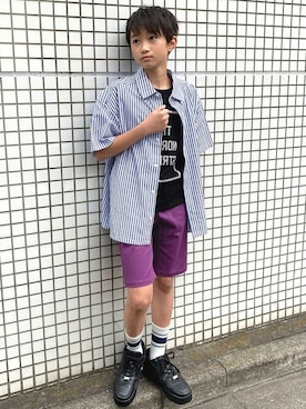 「アイテム（パンツ）」を使った、GLAZOSさん（キッズ・147cm）の夏コーディネート