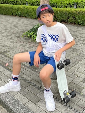 「GLAZOS（グラソス）のアイテム（帽子）」を使った、GLAZOSさん（キッズ・147cm）の夏コーディネート