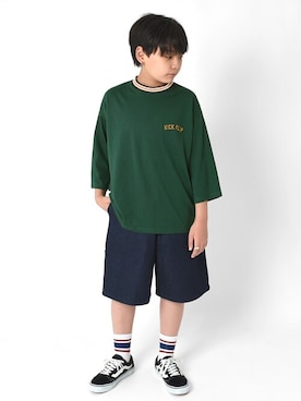 「アイテム（デニムパンツ）」を使った、GLAZOSさん（キッズ・146cm）の夏コーディネート