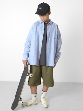 「アイテム（パンツ）」を使った、GLAZOSさん（キッズ・162cm）の秋コーディネート