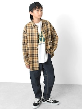 「GLAZOS（グラソス）のアイテム」を使った、GLAZOSさん（キッズ・149cm）の秋コーディネート