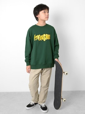 「アイテム（スウェット）」を使った、GLAZOSさん（キッズ・151cm）の冬コーディネート