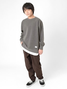 「GLAZOS（グラソス）のアイテム（スウェット）」を使った、GLAZOSさん（キッズ・149cm）の冬コーディネート