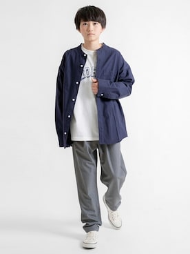 「アイテム（シャツ/ブラウス）」を使った、GLAZOSさん（キッズ・151cm）の春コーディネート