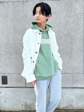 「GLAZOS（グラソス）のアイテム（ブルゾン）」を使った、GLAZOSさん（キッズ・153cm）の春コーディネート