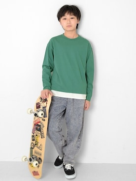 「アイテム（パンツ）」を使った、GLAZOSさん（キッズ・156cm）の春コーディネート