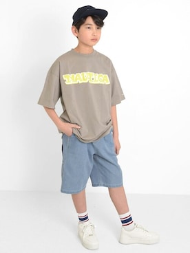 「GLAZOS（グラソス）のアイテム（キャップ）」を使った、GLAZOSさん（キッズ・150cm）の春コーディネート