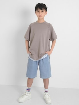 「アイテム（Tシャツ/カットソー）」を使った、GLAZOSさん（キッズ・152cm）の春コーディネート